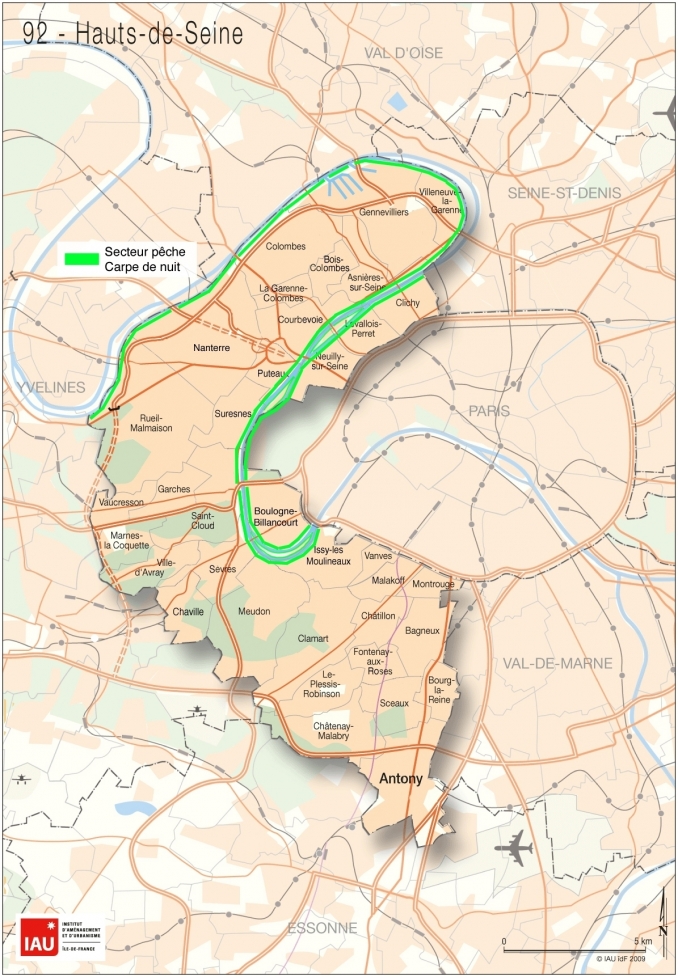 Secteurs pêche de nuit Hauts-de-Seine - PECHE 92/75