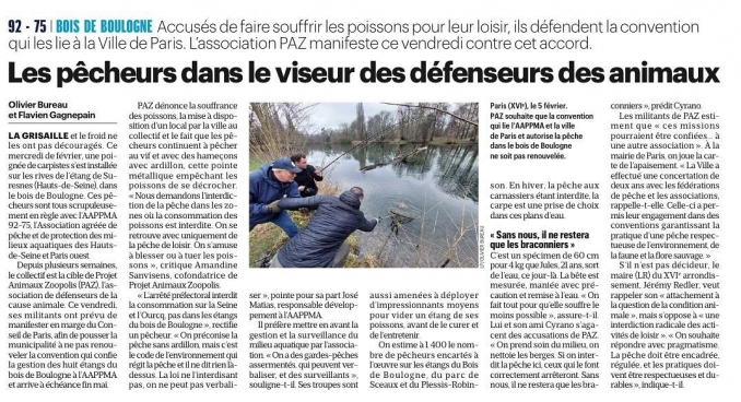 L’AAPPMA 92/75 dans Le Parisien ! - PECHE 92/75