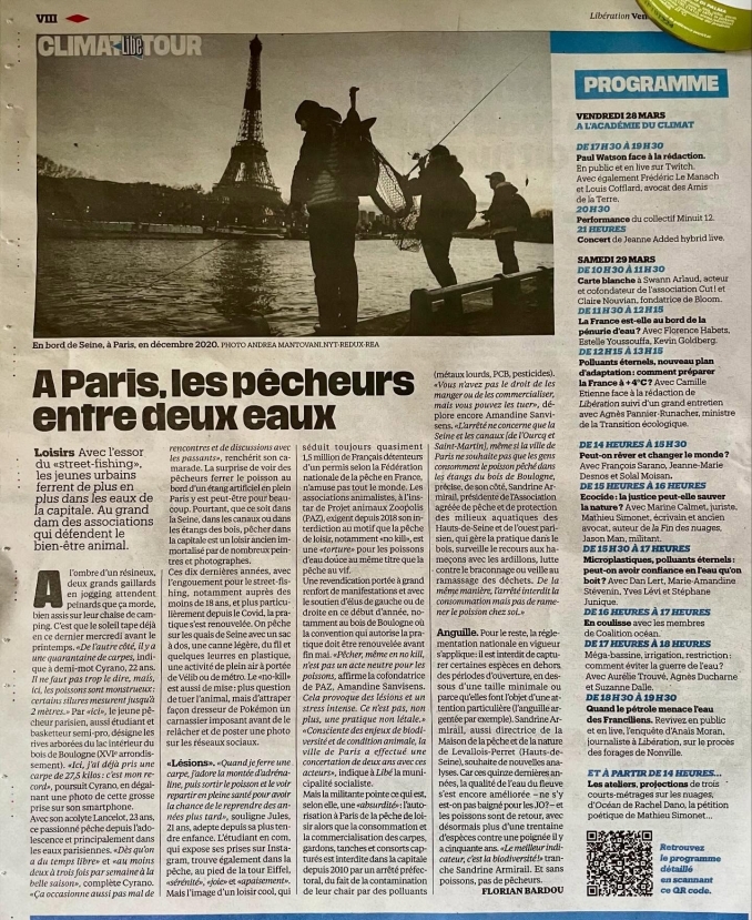 Libération donne la parole aux pêcheurs du Grand Paris - PECHE 92/75